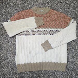 Vintage KP Collection Knit Sweater with Winter Design - Fall Colors